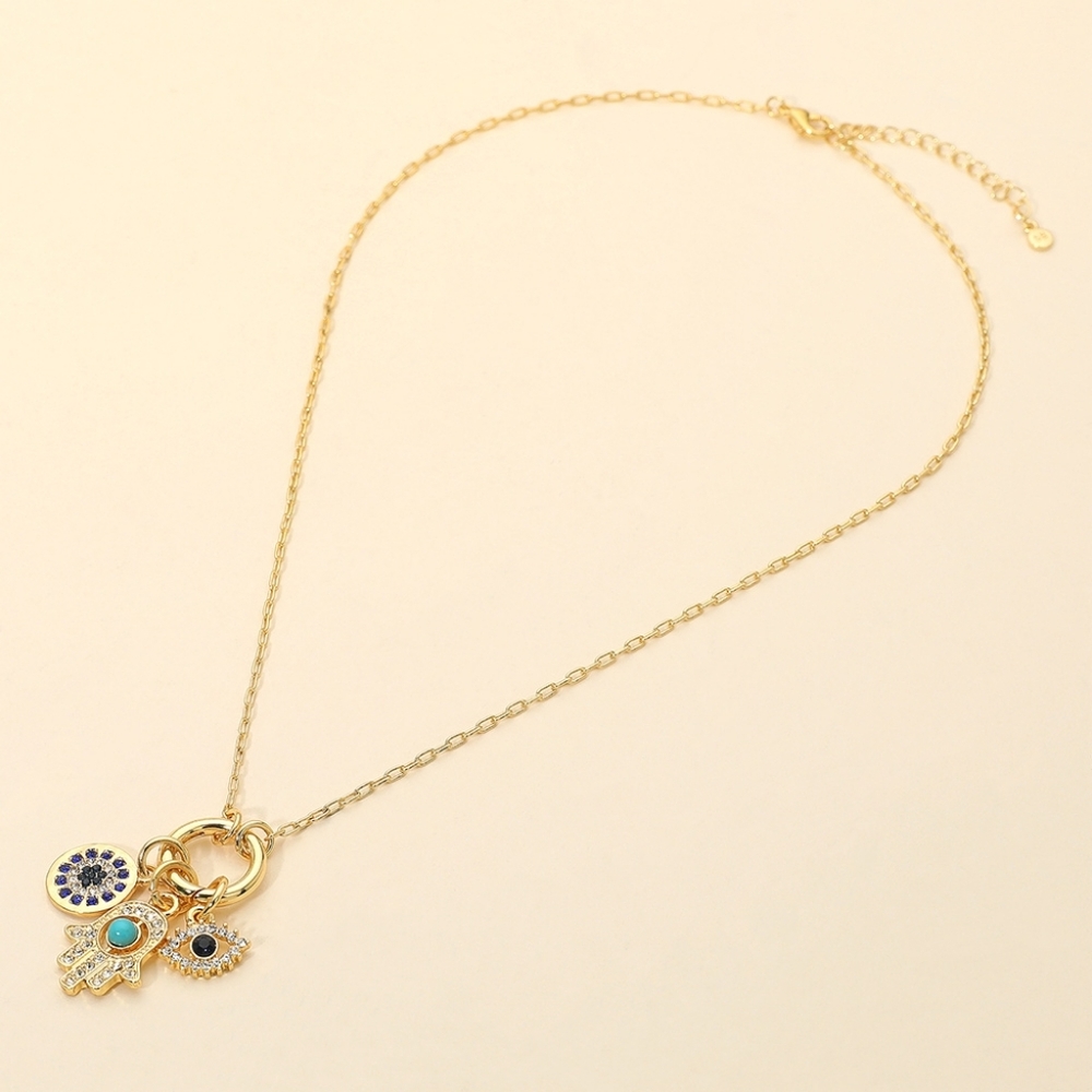 14k Gold Dipped Hamsa Hand Necklace - image 3